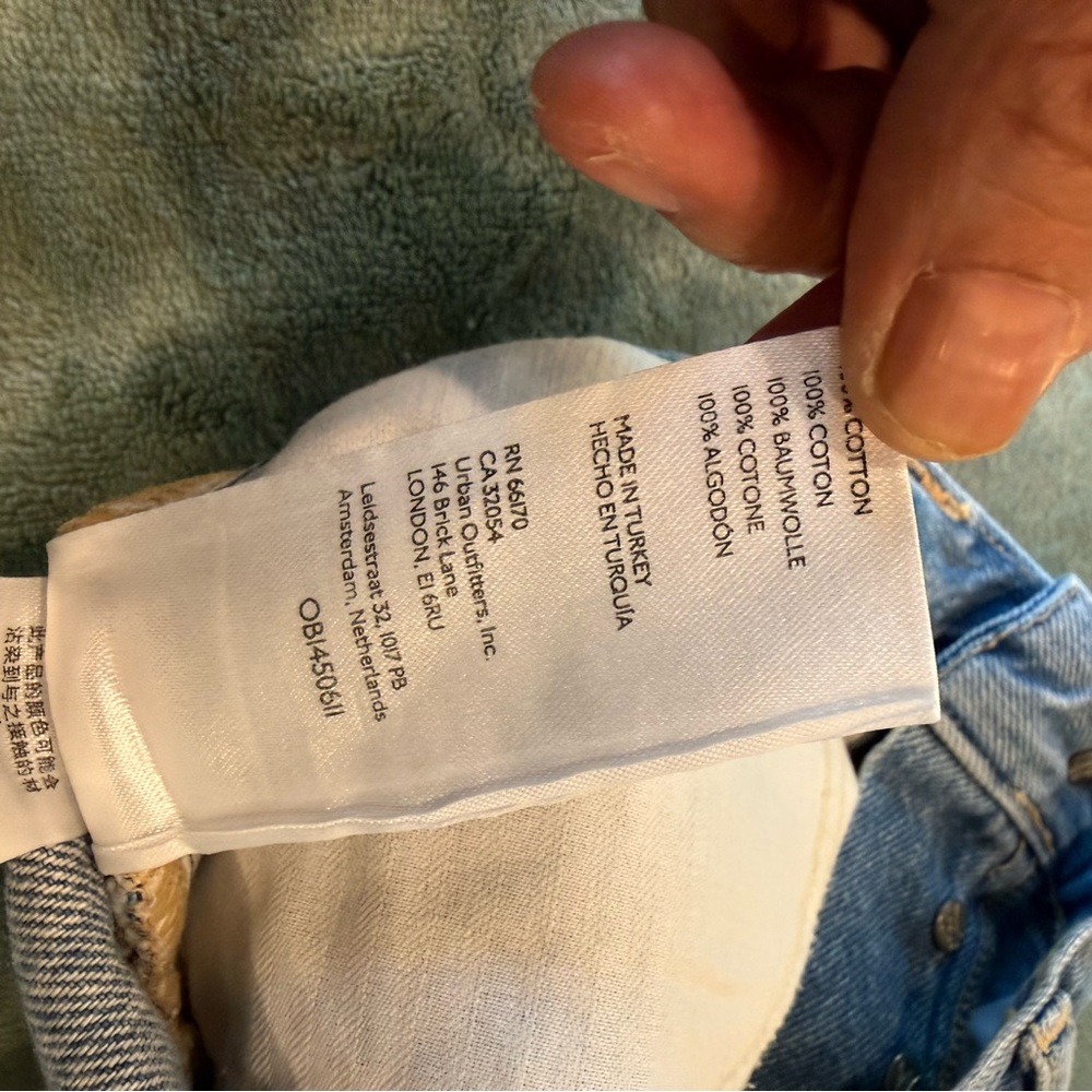 Free People Light Blue Distressed Denim Shorts 24 - Picture 8 of 14